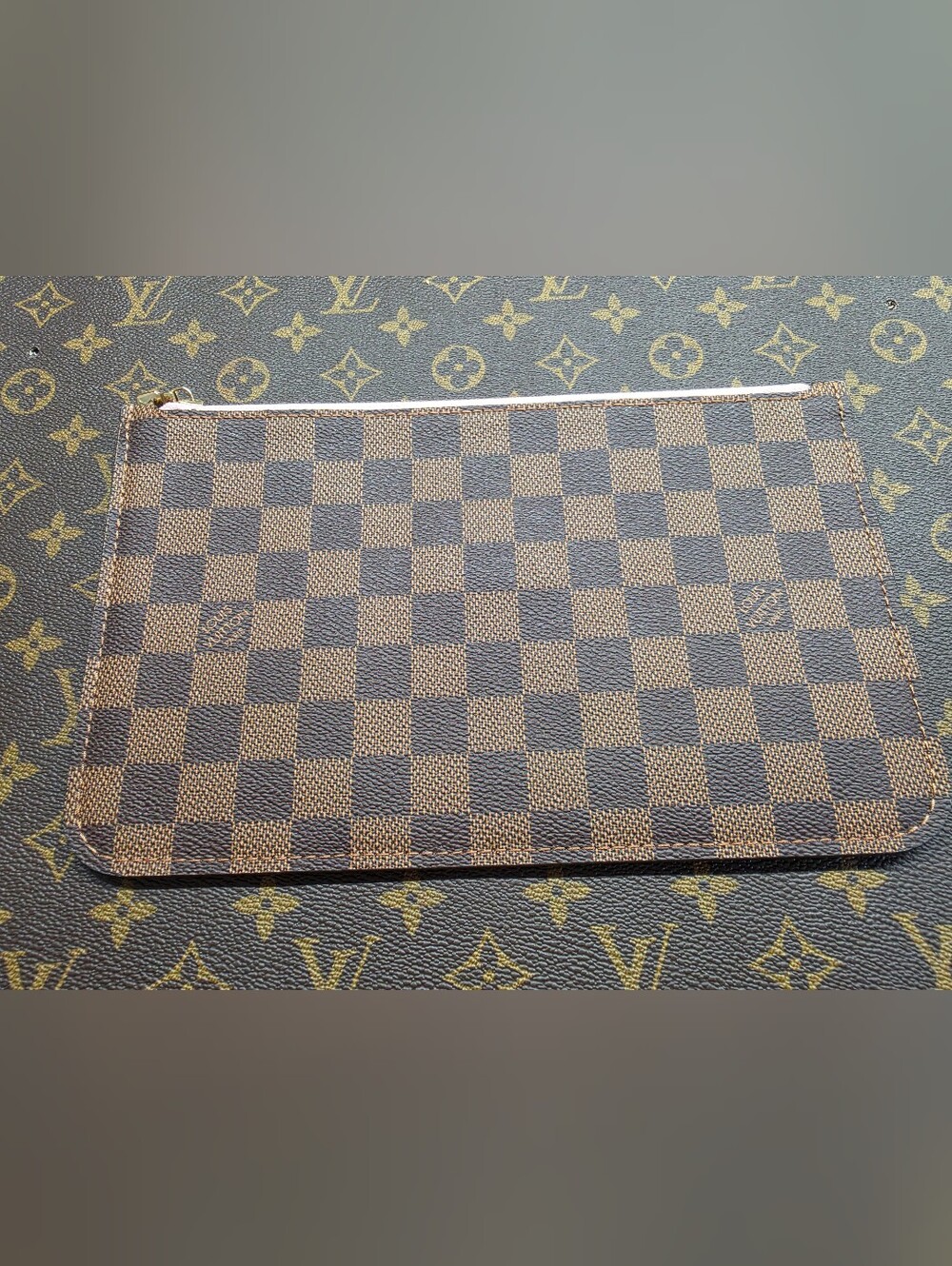 Louis Vuitton Brown Damier Ebene Zipper Pouch
